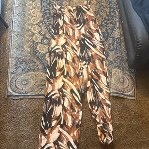 Stylish Brown and Black Women's Jumpsuit